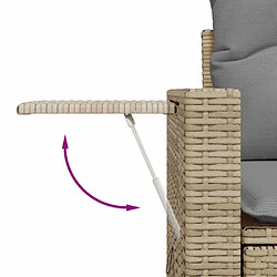 Acheter vidaXL Salon de jardin avec coussins 7 pcs beige résine tressée