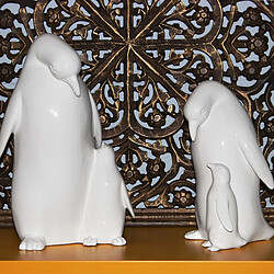 Figurine Décorative Alexandra House Living Blanc Céramique Pingouin