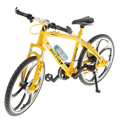 Échelle 1:10 en alliage moulé sous pression modèle de vélo artisanat vélo jouet jaune1
