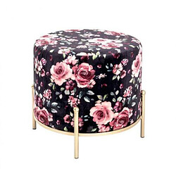 Pegane Tabouret coloris multicolore-or en MDF - H 40 x Ø 48 cm