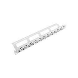 Lanberg PPKS-1224-S accessoire de racks (Lanberg keystone Patch Panel Blank 24 port Staggeged 1U with Organizer, grey)