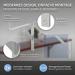 Acheter ML-Design 4x Support étagère murale fixation flottante aluminium argent robuste 240x240 mm