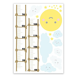 Stc Sticker enfant Nuages - 70 x 50 cm - Multicolore