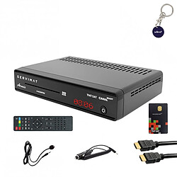 SERVIMAT Récepteur satellite HD + Carte TNTSAT V6 + Câble HDMI + Câble 12V + Déport IR 