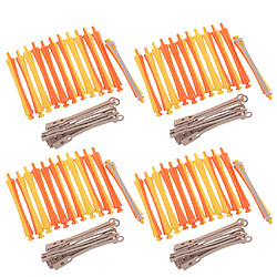 Rouleau à cheveux bigoudis à coiffure permanente 48pcs Bigoudis DIY Coiffure Rouleaux de Cheveux Curling Hair Rollers Magique Bigoudis pour Coiffure Bouclée Ondulée 1.6x9 cm