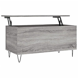 vidaXL Table basse Sonoma gris 90x44,5x45 cm Bois d'ingénierie