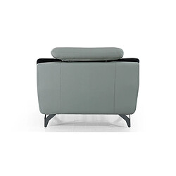 Acheter La Maison Du Canapé Fauteuil cuir Design JUDE Gris perle