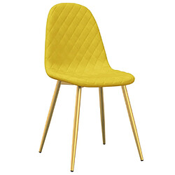 Avis Maison Chic Lot de 4 Chaises à manger,Chaise pour cuisine Jaune moutarde Velours -MN26152