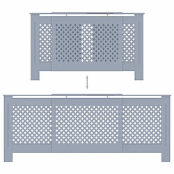 Acheter vidaXL Cache-radiateur MDF Gris 205 cm