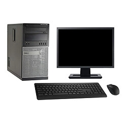 PC Tour Dell 7020 Ecran 22" Intel i7-4790 RAM 16Go SSD 120Go Windows 10 Wifi - Occasion