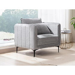 Vente-Unique Fauteuil en tissu gris TORMELDA