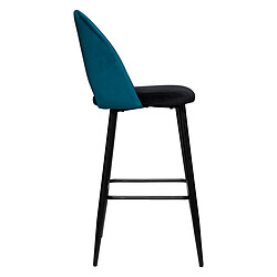 Avis Atmosphera, Createur D'Interieur Chaise bar velours Kara bleu canard - ATMOSPHERA