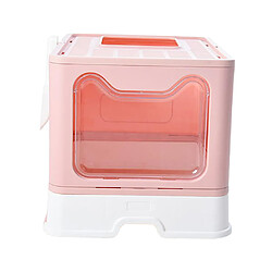 Boîte à Litière Durable Pour Chat Avec Couvercle Grand Plateau De Litière Pour Chats Scoop Pink