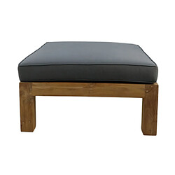 Mes Table basse de jardin 80x80x30 cm en teck marron - RAINA