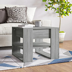 vidaXL Table basse sonoma gris 55,5x55x45 cm bois d'ingénierie 