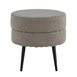 Venture Home Pouf Pot 40x40x40 cm Teddy Noir et gris