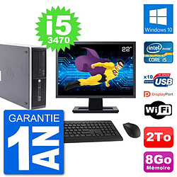 PC HP Compaq Pro 6300 SFF Ecran 22" i5-3470 RAM 8Go Disque 2To Windows 10 Wifi · Occasion 