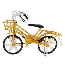 artificiel exquis étain vélo vélo modèle pour la décoration de bureau à domicile jaune modèle de vélo Vintage en étain