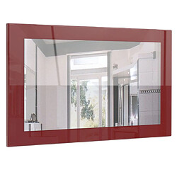 Mpc Miroir Laqué Haute Brillance Bordeaux 89 X 45 X 2 Cm