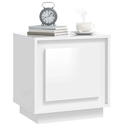 Avis vidaXL Tables de chevet 2pcs blanc brillant 44x35x45cm bois ingénierie