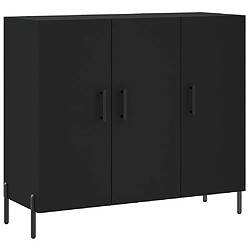 vidaXL Buffet noir 90x34x80 cm bois d'ingénierie