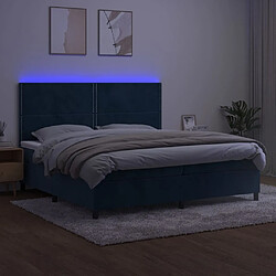 Acheter Sommier à lattes,Cadre à lattes de lit pour Adulte matelas et LED Bleu foncé 200x200 cm -MN96011