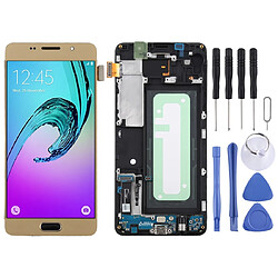 Wewoo Matériel TFT Ecran LCD et numériseur Assemblage complet avec cadre pour Galaxy A5 2016 / A510F Or 