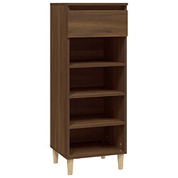 vidaXL Armoire à chaussures Chêne marron 40x36x105cm Bois d'ingénierie