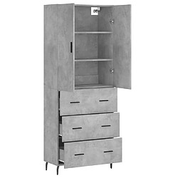 Acheter Maison Chic Buffet,Meuble de Rangement,commode pour salon,Cuisine Gris béton 69,5x34x180 cm Bois d'ingénierie -MN74896