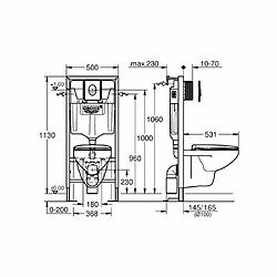 GROHE Bâti support 5-en-1 - Pour WC - 1.13 m - 39646000 pas cher