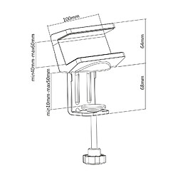 Acheter Kimex Support de table pour multiprise, noir