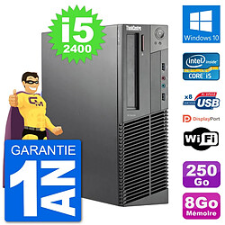 PC Lenovo M92p SFF Intel i5-2400 RAM 8Go Disque Dur 250Go Windows 10 Wifi - Occasion