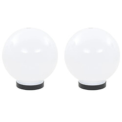 vidaXL Lampe à LED sous forme de boule 2 pcs Sphérique 20 cm PMMA