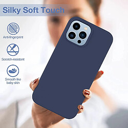 Riffi Coque Riff Thin & Soft en silicone avec intérieur en fibre douce pour Apple iPhone 13 Pro Bleu Nuit pas cher