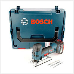 Bosch GST 18 V-Li S Professional Scie sauteuse sans fil + Coffret de transport L-Boxx + 1x Batterie GBA 5,0 Ah + Set d'accessoires - sans Chargeur