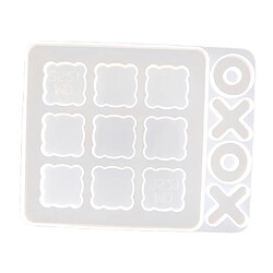 DIY Tic-Tac-Toe Silicone Moule Cristal Résine Moules pour Coulée Écologique Robuste Bijoux Coulée Moule 243x193x11mm Silicone Moule Résine Coulée Bijoux La Fabrication de Moules