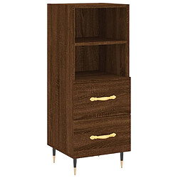 Maison Chic Buffet,Meuble de Rangement,commode pour salon,Cuisine Chêne marron 34,5x34x90 cm Bois d'ingénierie -MN95061