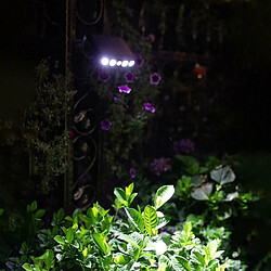 Justgreenbox Lampe de mur solaire extérieure ultra mince imperméable à l'eau Led lumineux lumineux cour jardin rue lampe d'éclairage d'escalier, Blanc pas cher