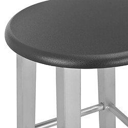 Avis vidaXL Tabourets de bar lot de 2 argenté MDF