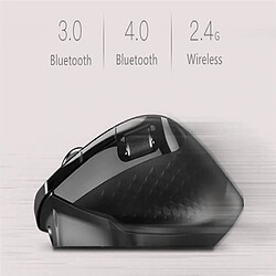 Avis Universal Souris sans fil multimode rechargeable entre Bluetooth 3.0/4.0 et 2.4G Commutateur 3200 ppp 4 connexions de périphériques(Le noir)