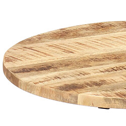 Avis vidaXL Table d'appoint 60x(46-63) cm Bois de manguier massif et fonte