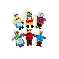 Bigjigs Toys 6 marionnettes à doigts Boucle d'or