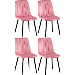 Non Suite de 4 chaises Dijon en velours