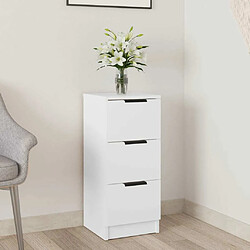 Maison Chic Buffet,Meuble de Rangement,commode pour salon,Cuisine Blanc 30x30x70 cm Bois d'ingénierie -MN93004