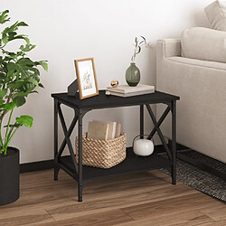 vidaXL Table d'appoint Noir 55x38x45 cm Bois d'ingénierie 