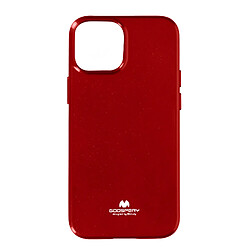 Coque Silicone Mercury iPhone 13 Coque iPhone 13 Silicone Gel Effet Brillant Mercury rouge métallisé