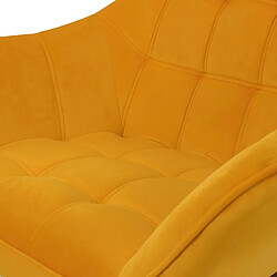 Avis Rendez Vous Deco Fauteuil Simba en velours jaune