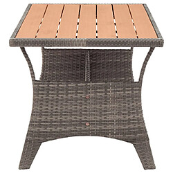 Acheter Maison Chic Table de jardin | Table d'extérieur Gris 120x70x66 cm Résine tressée -GKD32885