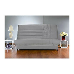 BEIJA Banquette clic-clac 3 places - Comfort BULTEX - L 192 x P 95 cm - Tissu gris