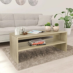 vidaXL Table basse Chêne sonoma 100x40x40 cm Bois d'ingénierie